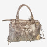 Auren - Sac étudiant en cuir doré irisé