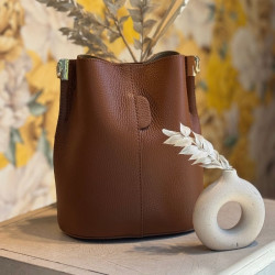 Auren - Petit sac seau cuir grainé