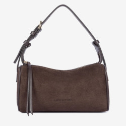 Lancaster - Petit sac baguette velours Suède marron