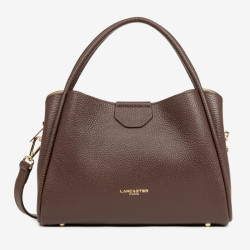 Lancaster Paris – Grand Sac à Main en Cuir Ida Double marron or pâle
