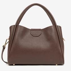 Lancaster Paris – Grand Sac à Main en Cuir Ida Double marron or pâle