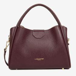 Lancaster Paris – Sac à Main en Cuir Ida Double bordeaux foncé