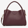 Lancaster Paris – Sac à Main en Cuir Ida Double bordeaux foncé