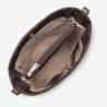 Lancaster - Sac seau épaule Suède marron