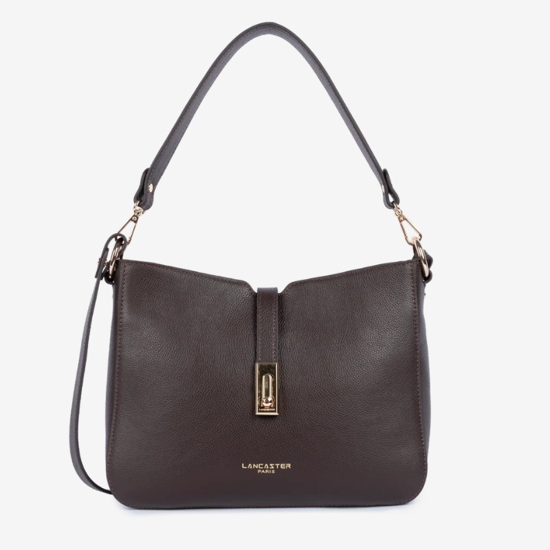 Lancaster - Grand sac besace épaule Milano Horizon marron