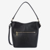 Lancaster - Sac seau cuir femme Dune noir