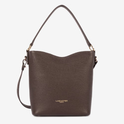 Lancaster - Sac seau cuir femme Dune Moka