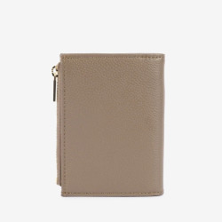 Lancaster - Portefeuille pliant cuir Milano Ana beigefoncé