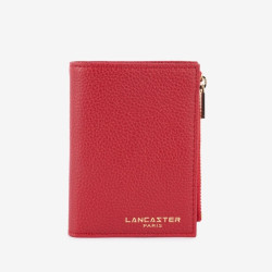 Lancaster - Portefeuille pliant cuir Milano Ana rouge