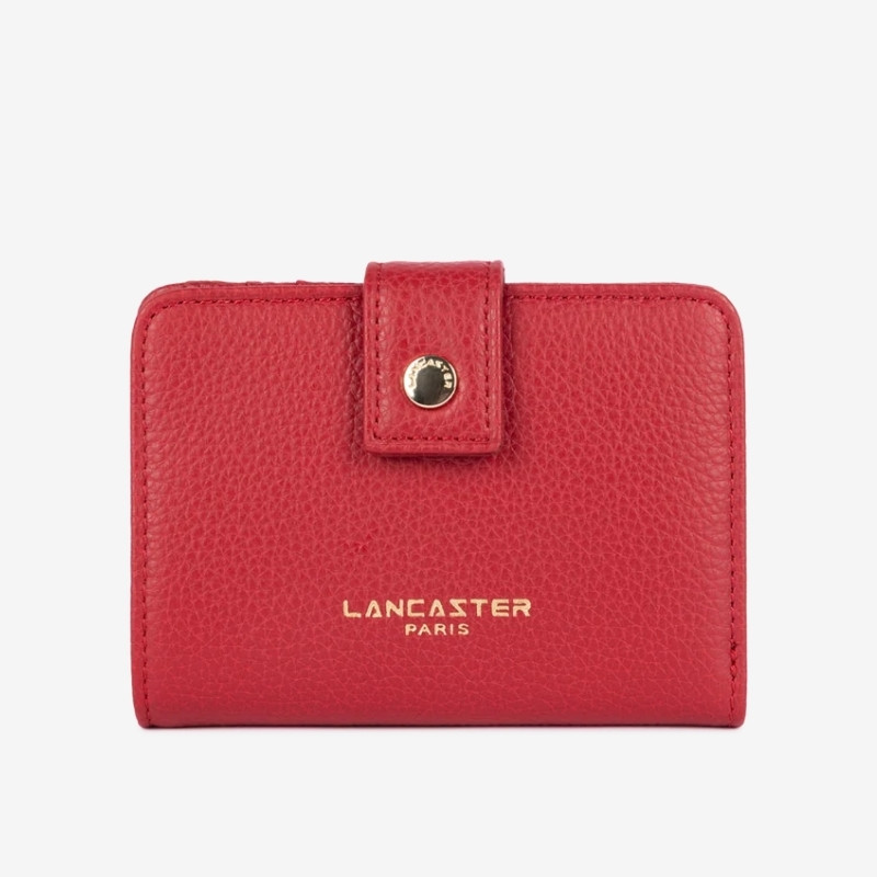 Lancaster - Portefeuille à rabat Milano Ana rouge
