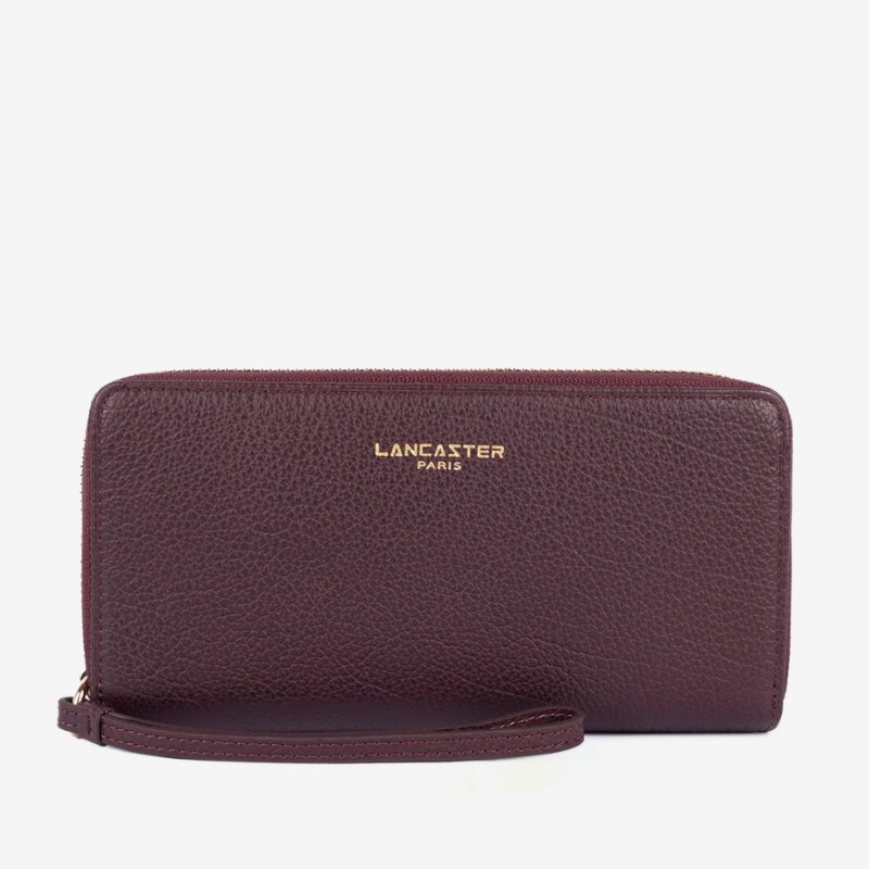 Lancaster Paris - Portefeuille compagnon Dune bordeaux foncé