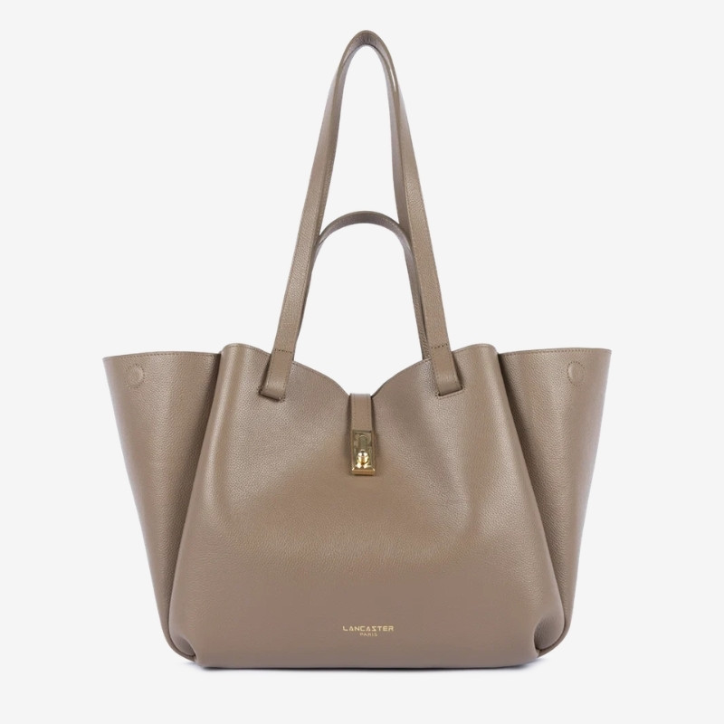 Lancaster - Grand sac cabas épaule Milano Horizon sable foncé