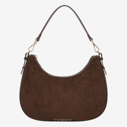 Mac Douglas - Sac porté épaule effet suédine Emilie Stockholm chocolat