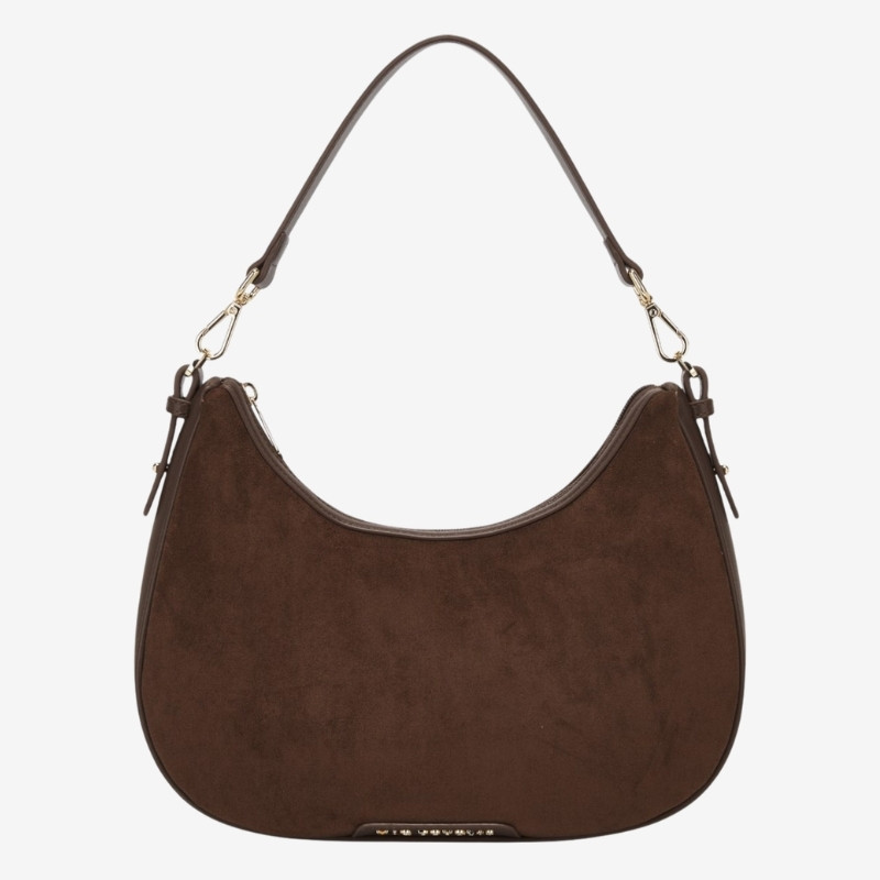 Mac Douglas - Sac porté épaule effet suédine Emilie Stockholm chocolat