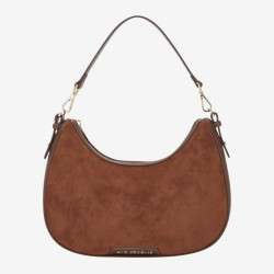 Mac Douglas - Sac porté épaule effet suédine Emilie Stockholm châtaigne