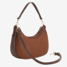 Mac Douglas - Sac porté épaule effet suédine Emilie Stockholm châtaigne