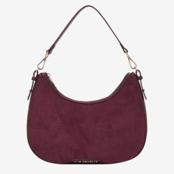 Mac Douglas - Sac porté épaule effet suédine Emilie Stockholm carmin