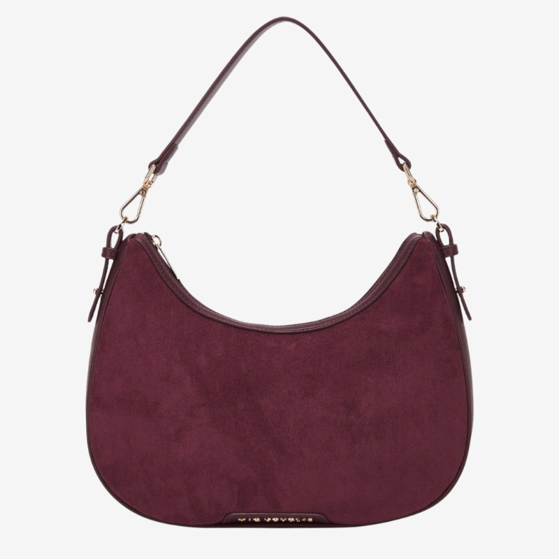 Mac Douglas - Sac porté épaule effet suédine Emilie Stockholm carmin