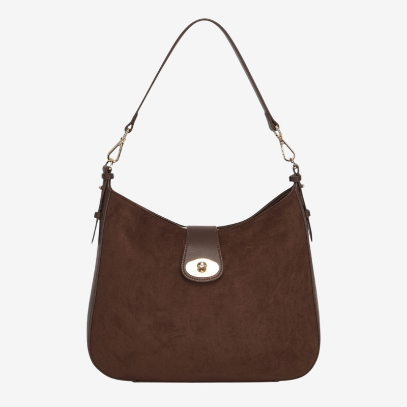 Mac Douglas - Sac porté épaule suédine Guyenne STOCKHOLM chocolat