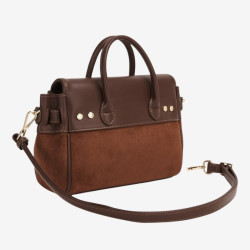 Mac Douglas - Mini sac à main velours Pyla 2 Stockholm châtaigne