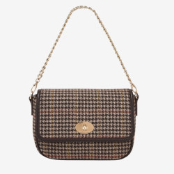 Mac Douglas - Sac travers tressé Franscesca Fantasia tartan moka
