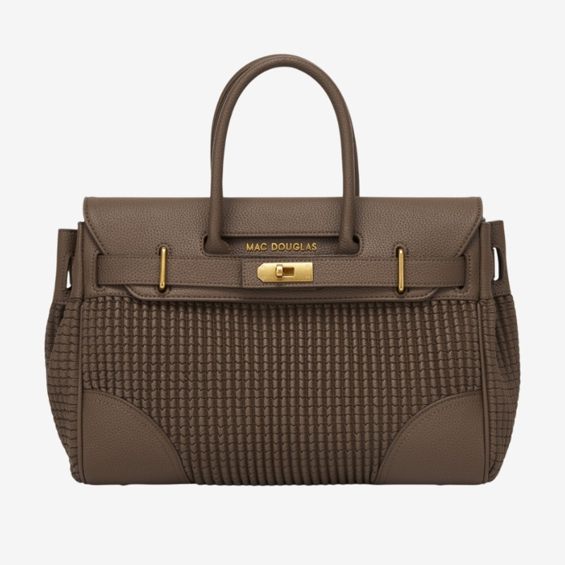 Mac Douglas - Sac à main microfibre matelassé Pyla2 Bryan2 XS brun