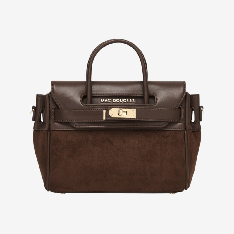 Mac Douglas - Mini sac à main velours Pyla 2 Stockholm chocolat