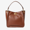 Mac Douglas - sac porté épaule cuir Amalfi Rhodes noir châtain