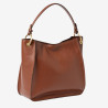 Mac Douglas - sac porté épaule cuir Amalfi Rhodes noir châtain