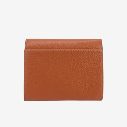 Mac Douglas - Porte-monnaie cuir rabat Cappuccino Alba chatain