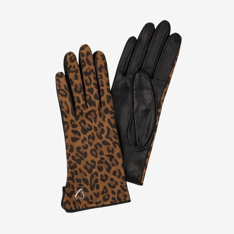 Lancaster - Gants tactiles Coeur T7 léopard