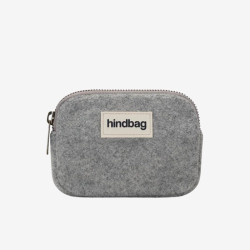Porte-Monnaie Lili souple effet laine granite - Hindbag