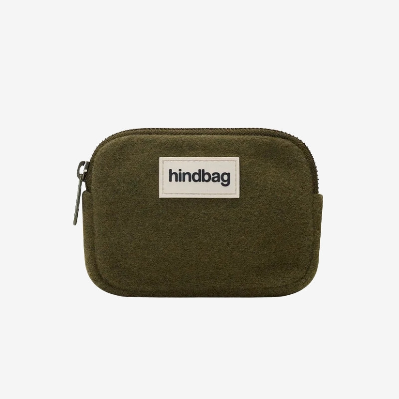 Porte-Monnaie Lili souple effet laine granite - Hindbag
