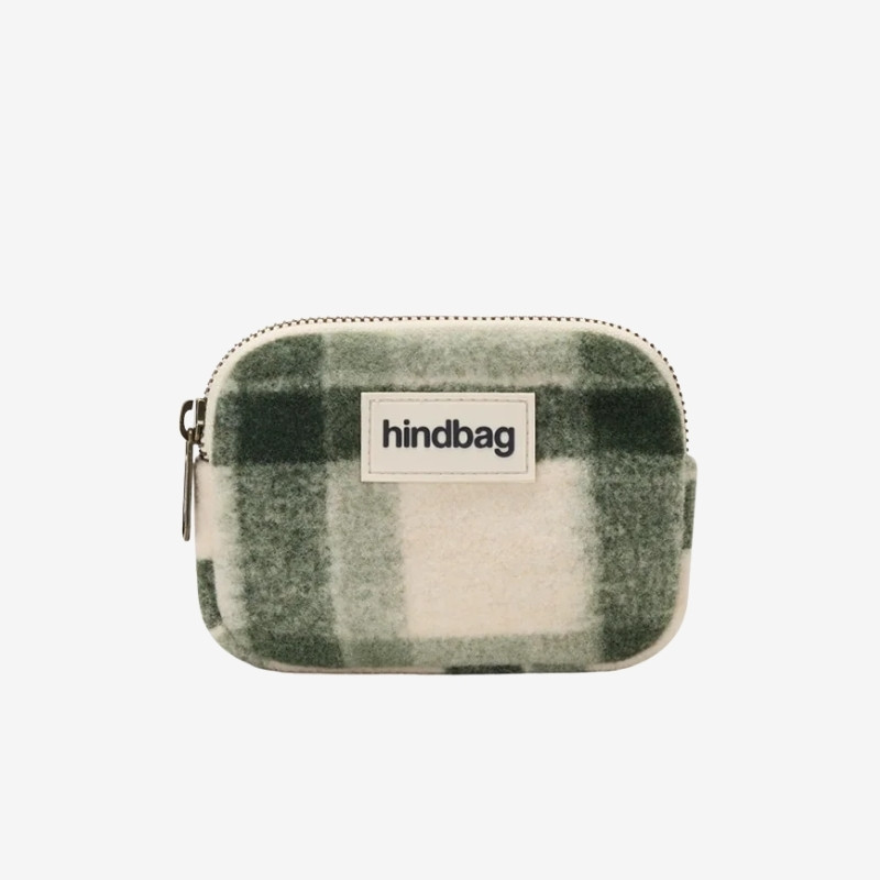 Porte-Monnaie Lili souple tartan vert - Hindbag