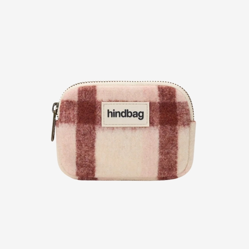 Porte-Monnaie Lili souple tartan rose - Hindbag
