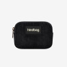 Porte-Monnaie Lili souple velours côtelé noir - Hindbag
