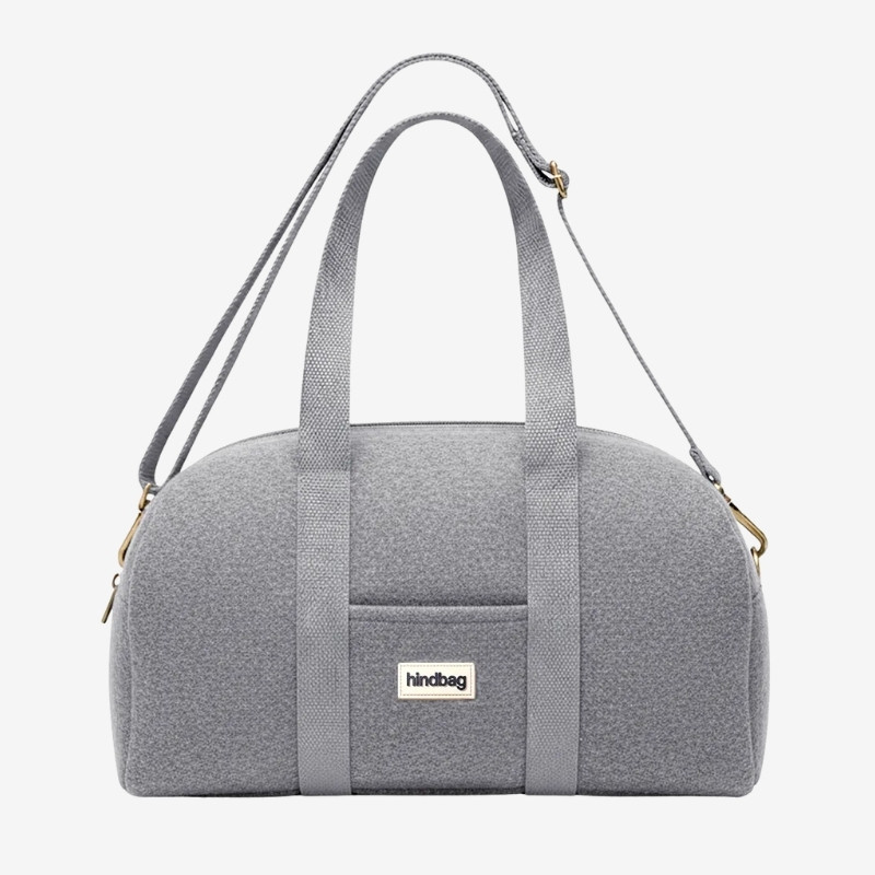 Sac Bowling Charlie pour le week-end effet laine granite- Hindbag