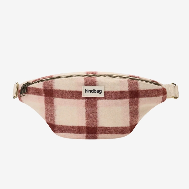 Sac Banane Olivia Tartan rose - Hindbag