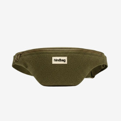 Sac Banane Olivia effet laine khaki - Hindbag