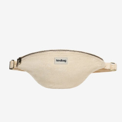 Sac Banane L Sasha velours côtelé crème - Hindbag