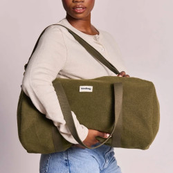 Sac polochon Simon pour le sport effet laine khaki - Hindbag