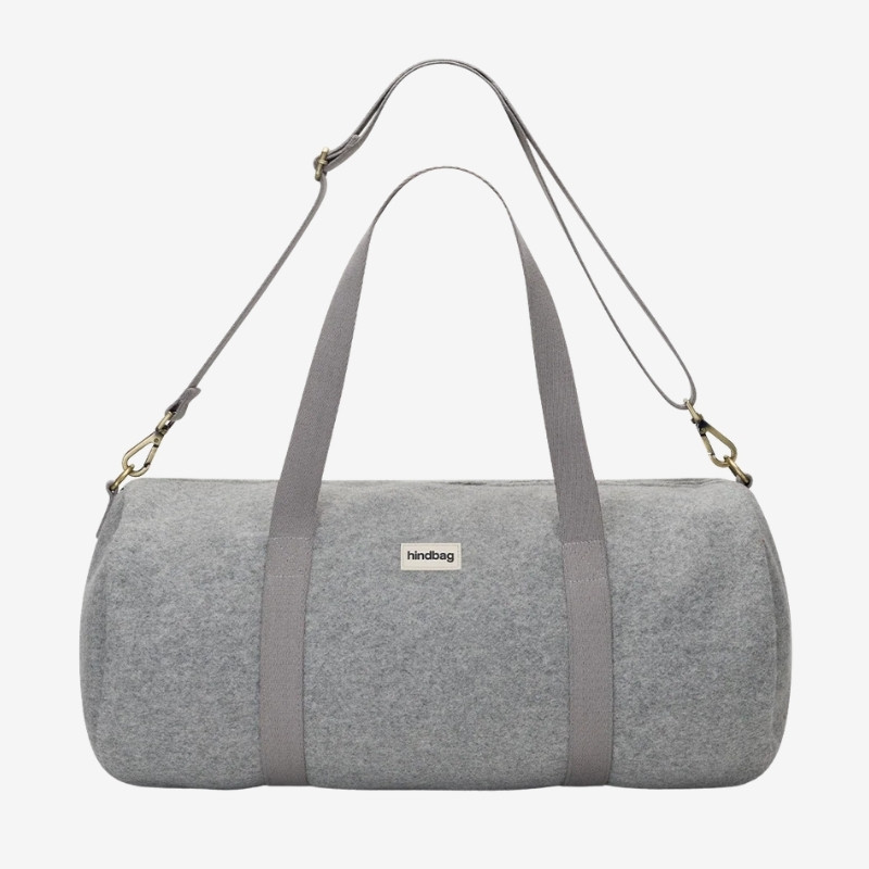 Sac polochon Simon pour le sport effet laine granite - Hindbag