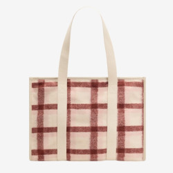 Grand sac cabas Oscar tartan rose - Hindbag