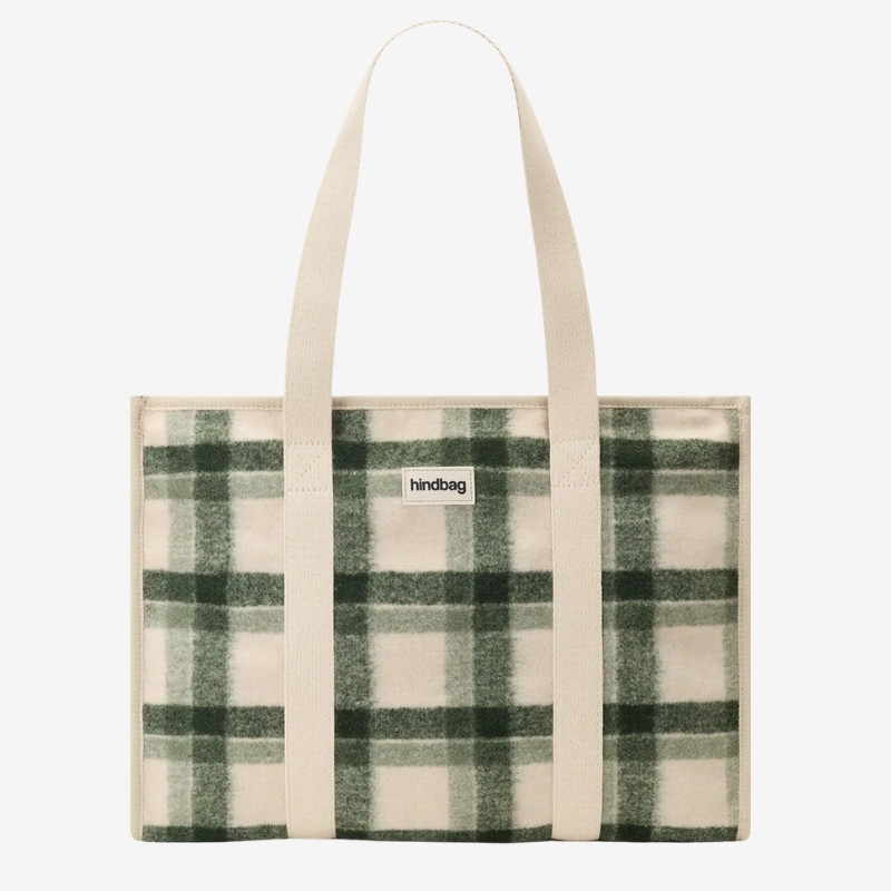 Grand sac cabas Oscar tartan vert - Hindbag