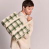Grand sac cabas Oscar tartan vert - Hindbag
