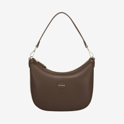 Mac Douglas - Petit sac épaule lisse Corée Meryl XS chocolat
