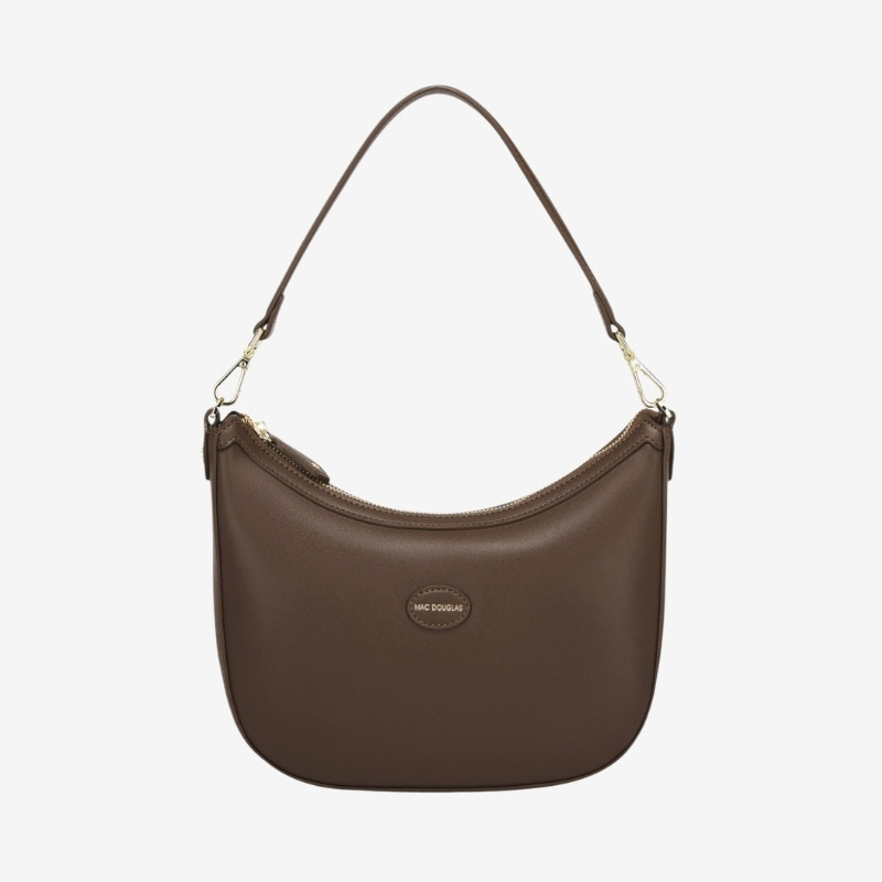 Mac Douglas - Petit sac épaule lisse Corée Meryl XS chocolat