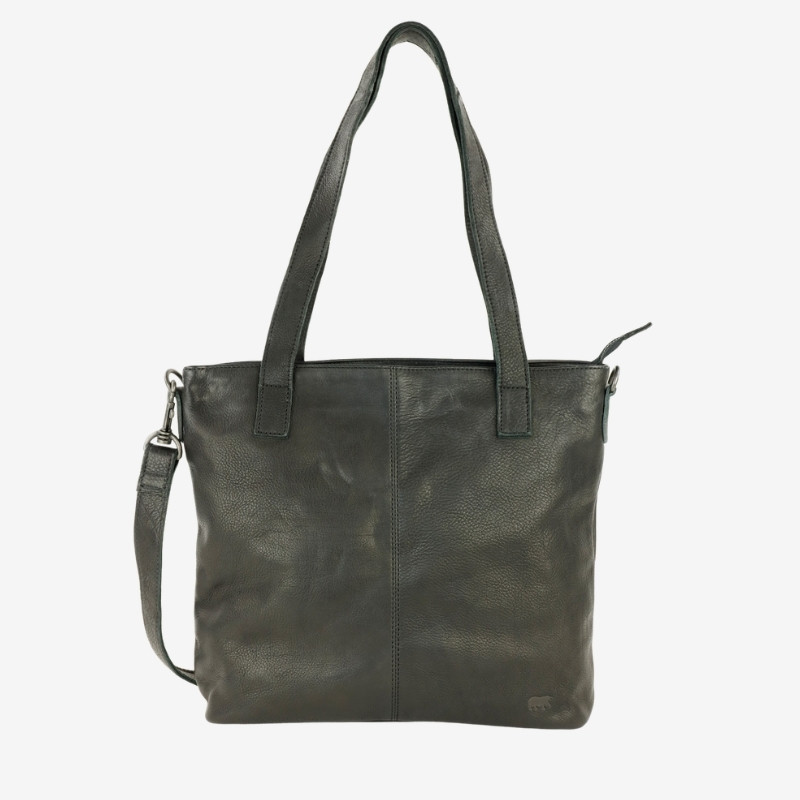 Sac cabas épaule cuir Jilke noir - Bear Design