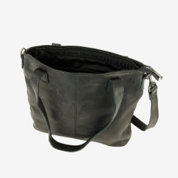 Sac cabas épaule cuir Jilke noir - Bear Design