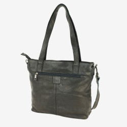 Sac cabas épaule cuir Jilke noir - Bear Design